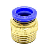 Фітинг латунний для Пневмошланг ПАПА, 10 мм, різьба 1/4, фото 4