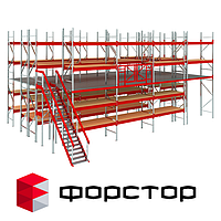 Стеллажи мезонин складской, платформы, многоярусные стеллажи мезонинные в Украине