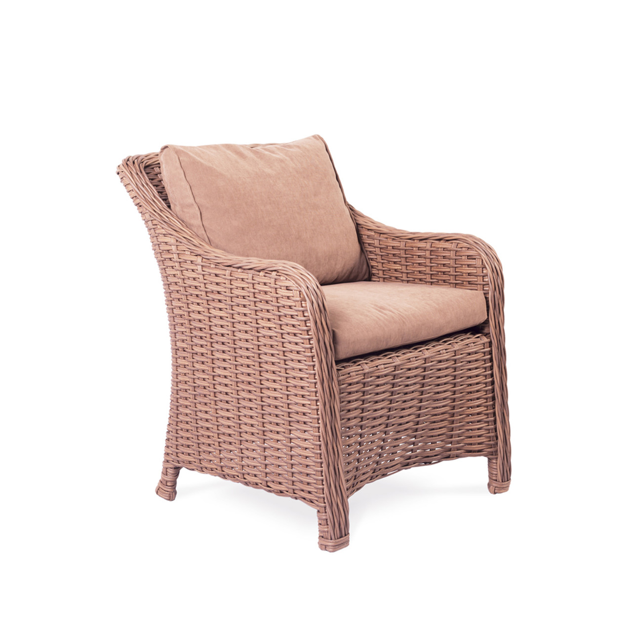 Крісло плетене для саду Аделіна, каркас алюміній, віск. ротанг Вільха (Pradex ТМ)