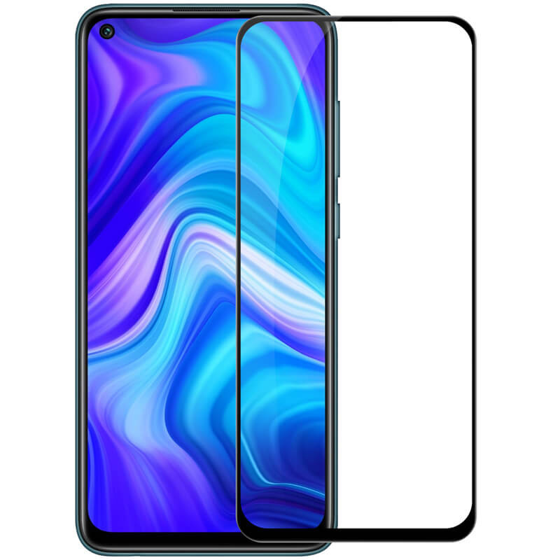Скло захисне для Xiaomi Redmi Note 9 | Redmi 10X (0,3мм, 5D, чорне) Full Glue
