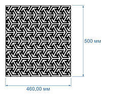 Трафарет 097 UA 460 x 500 х 1 мм пластиковий для декоративної штукатурки і фарби (багаторазовий)