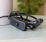 Настільна лампа нічник «Тесла» сірий бетон һ10см, фото 7