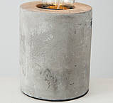 Настільна лампа нічник «Тесла» сірий бетон һ10см, фото 9