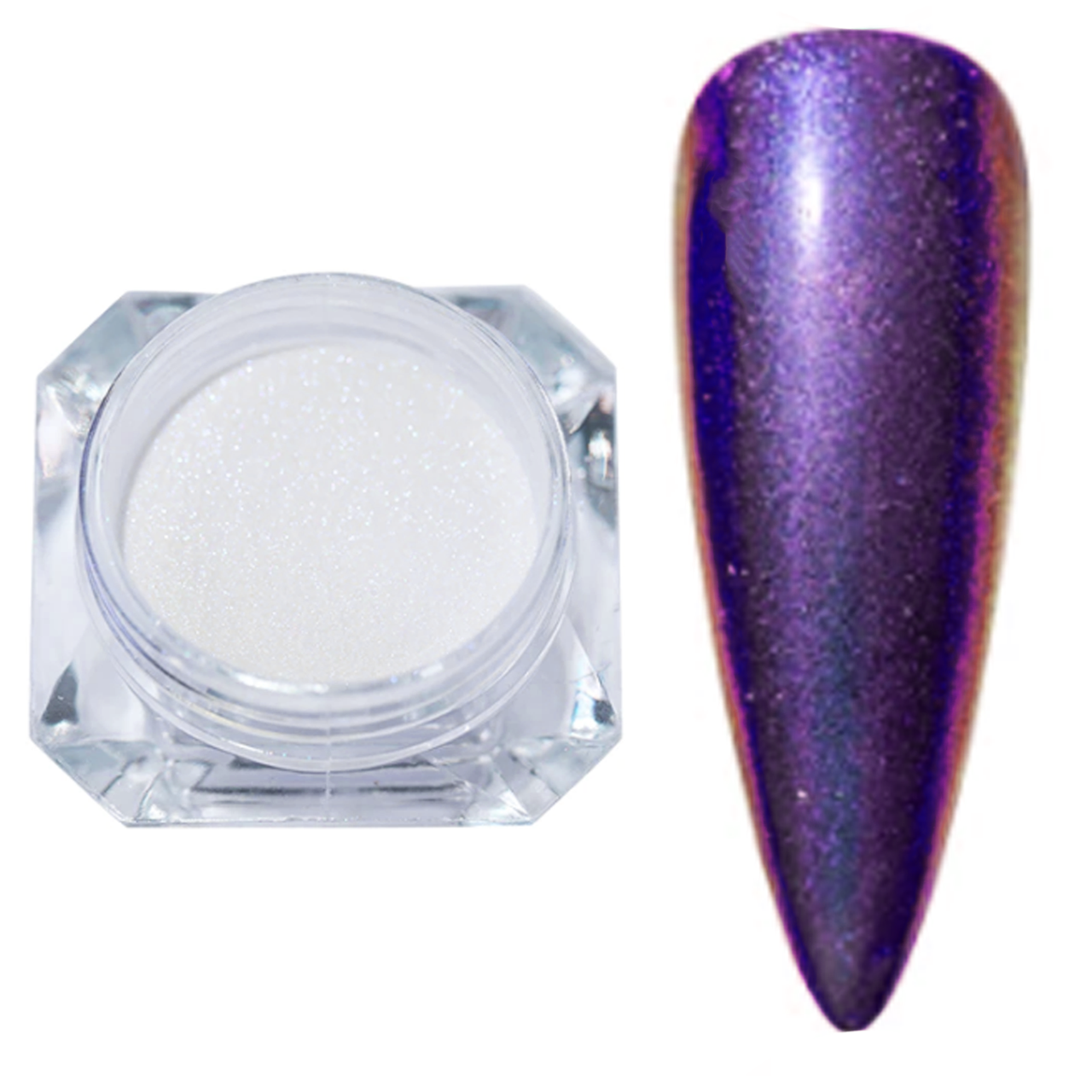 Дзеркальна втирка Nail Accessory No5, блідо-фіолетовий хамелеон