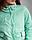Жіноча куртка демісезонна коротка стебнована кольору бірюза з коміром-стійкою 42-44, фото 5