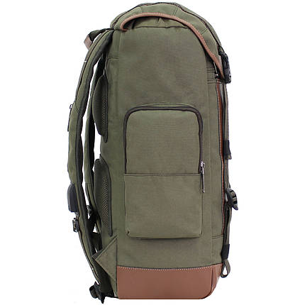 Чоловічий рюкзак міський тактичний з USB Bagland Palermo 25 л. Хакі, фото 3