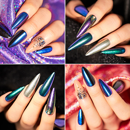 Дзеркальна втирка Nail Accessory No1, фіолетовий хамелеон, фото 2