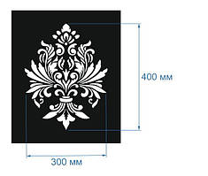 Трафарет 099 UA 300 х 400 х 1 мм пластиковий для декоративної штукатурки і фарби (багаторазовий)