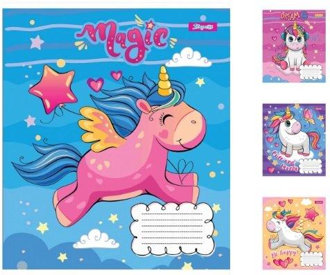 Зошит учнівська А5/12 лінія 1В Happy unicorn 25шт 765650