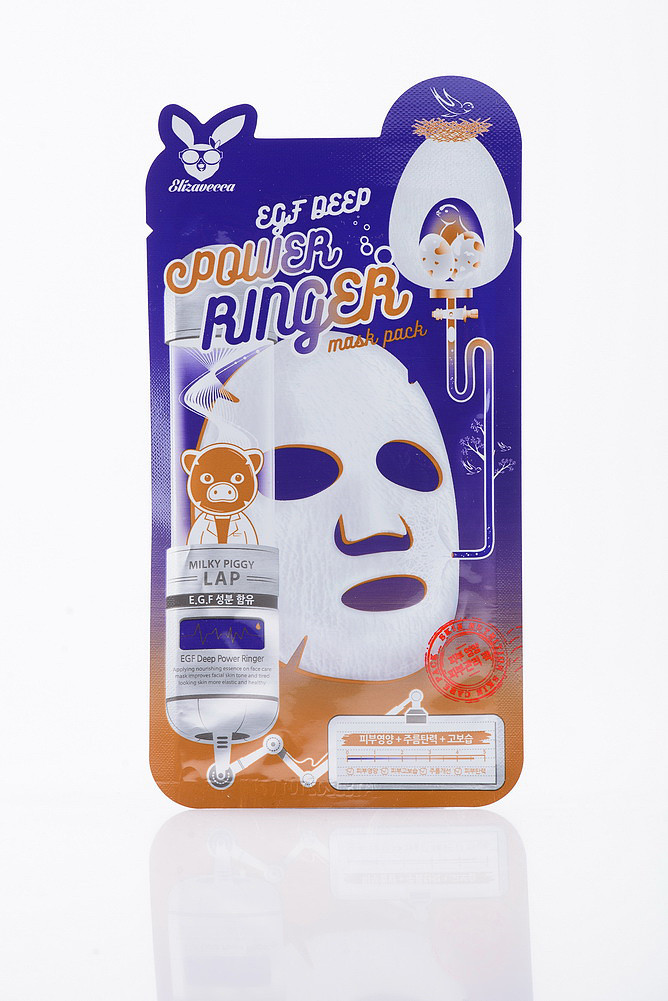 Маска для активної регенерації епідермісу ELIZAVECCA EGF DEEP POWER RINGER MASK PACK (lOea)