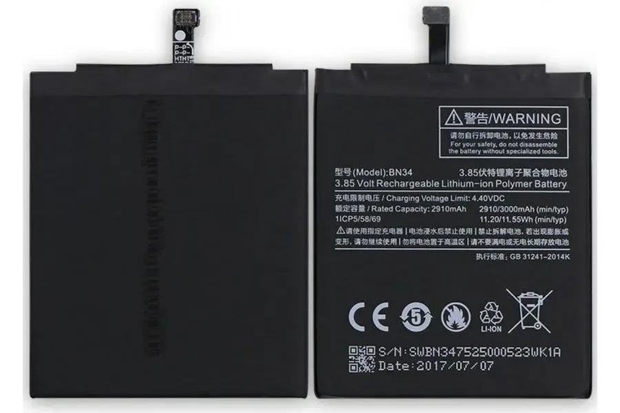 Xiaomi BN34 HOCO (2900mAh) акб аккумулятор батарея на ксяоми на сяоми на ксиаоми