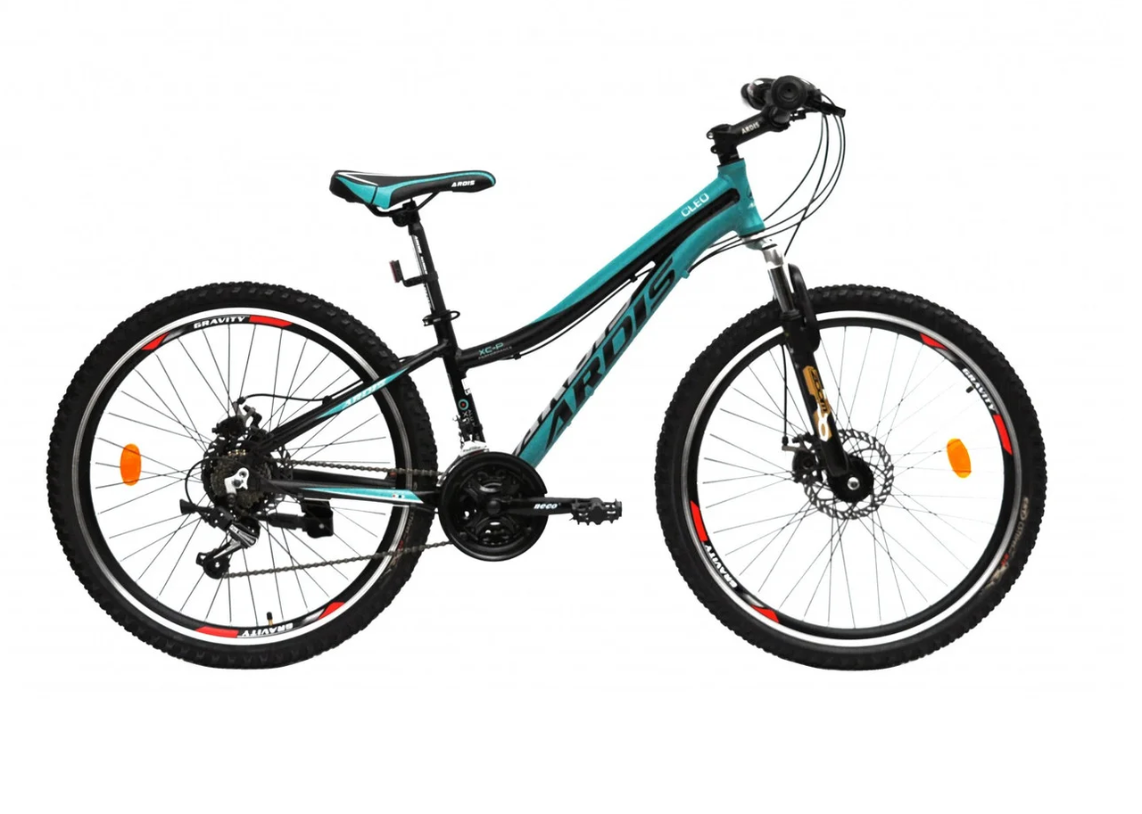 Велосипед Ardis Cleo 27.5" чорно-бірюзовий алюмінієвий, перемикачі Shimano, на зріст 167-178 см