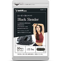 Seedcoms Black Slender с разными видами древесного угля, салацией и др. для похудения, 30 капсул на 30 дней