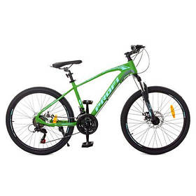 Спортивний велосипед 24 дюйми (рама 15", 21 швидкість) Profi G24VELOCITY A24.1 Зелено-чорний