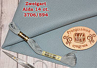 Aida 14 ct. Zweigart Aida 3706/594 Misty Blue (туманно-синяя)