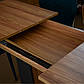 Стіл обідній розсувний Intarsio Torino 140-180х80см для вітальні в стилі модерн в кольорі блеквуд графіт, фото 4