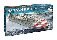 M.A.S. 563/568 с экипажем. Сборная модель торпедного катера в масштабе 1/35. ITALERI 5626