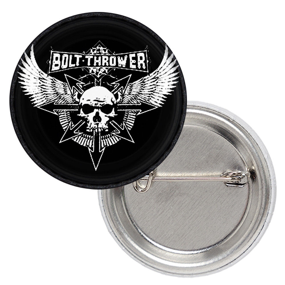 Значок Bolt Thrower (skul and wings logo), фото 1