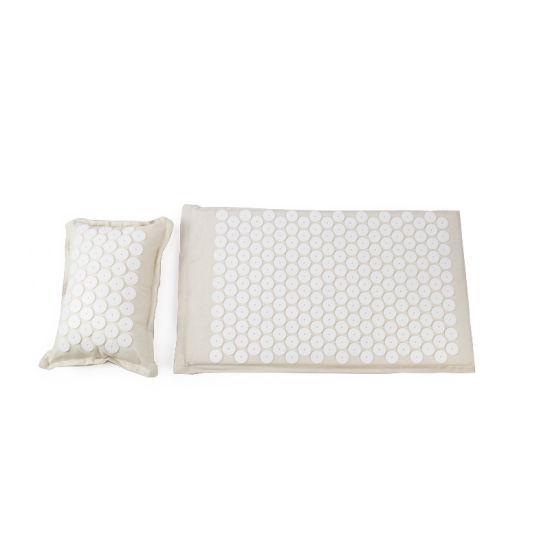Килимок ортопедичний масажний Acupressure mat з подушкою Білий 194184