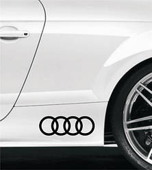 Декоративна плівка-наклейка на кузов - кільця Audi Rings Decals, brilliant black, артикул 8W0064317E