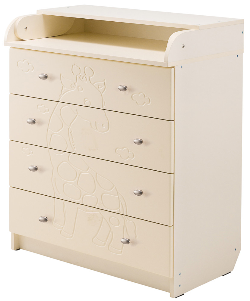 Пеленальний комод Babyroom Комод Жирафік 102x80x50 ванільний, фото 1
