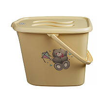 Ведерко для подгузников и воды Maltex Bear 2145 beige