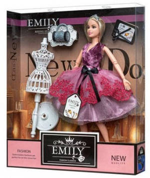 Лялька "Emily" 29см,на шарнірах,з манекеном,аксес.,в кор-ці,28х32,5х6см №QJ081B(24)(48) КІ