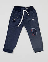 Брюки и джинсы для мальчиков прямые с манжетом Fidan Синие