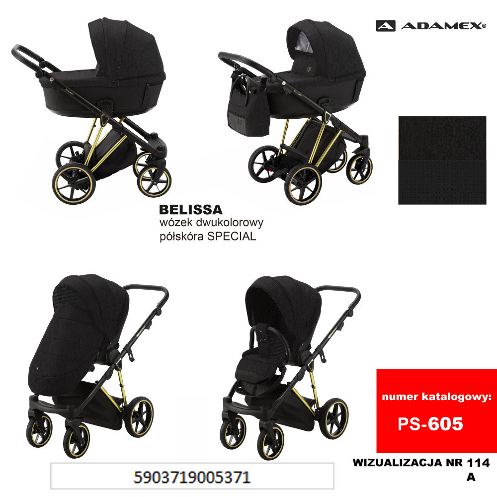 Коляска 2 в 1 Adamex Belissa Special Edidion PS-605, фото 1