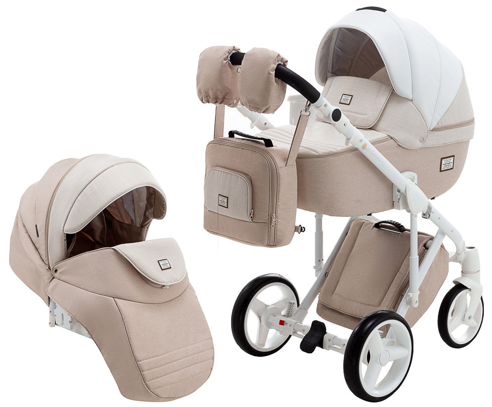 Коляска 2 в 1 Adamex Luciano jeans Q343, фото 1