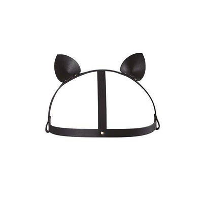 Котячі вушка на ременях з заклепками Bijoux Indiscrets MAZE-Cat Ears Headpiece Black Talla