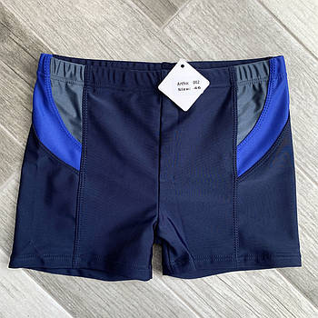 Плавки купальні шорти дитячі на хлопця Yuke, 38-46 розмір, синьо-сірі, 002