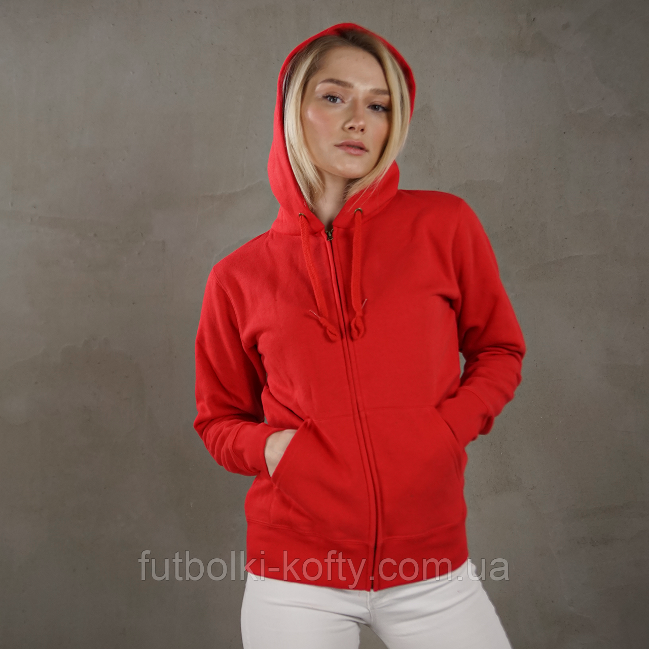 Толстовка жіноча худі з капюшоном Premium Fruit of the Loom