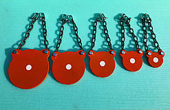 Комплект мішеней "Гонгі 5 шт 150,125,100,80,60" для калібру 22LR Сателіт (733)