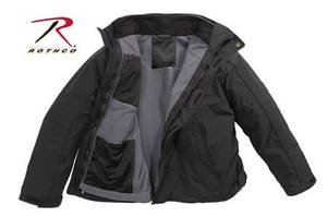 Куртка тактична многосезонная з підстібкою ROTHCO ALL WEATHER 3 IN 1 JACKET - BLACK