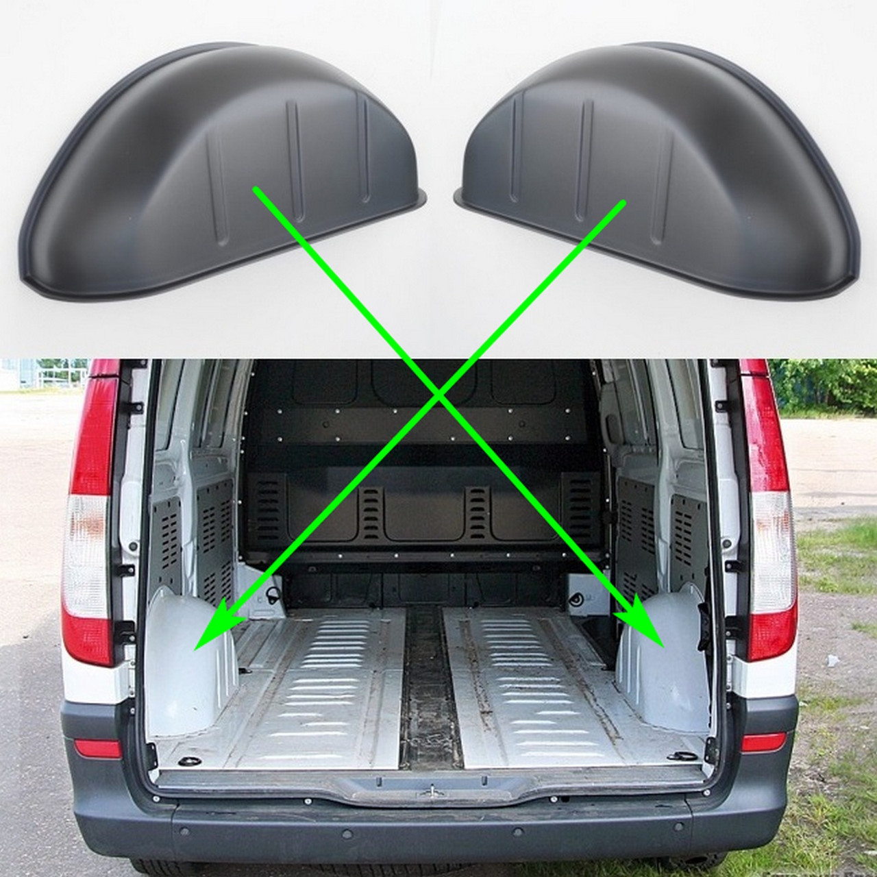 Захисні накладки на колісні арки для Mercedes-Benz Vito W639 2003-2014 /Фінляндія/