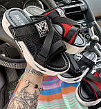 Чорні жіночі спортивні шльопанці на високій підошві 39 розмір, фото 7