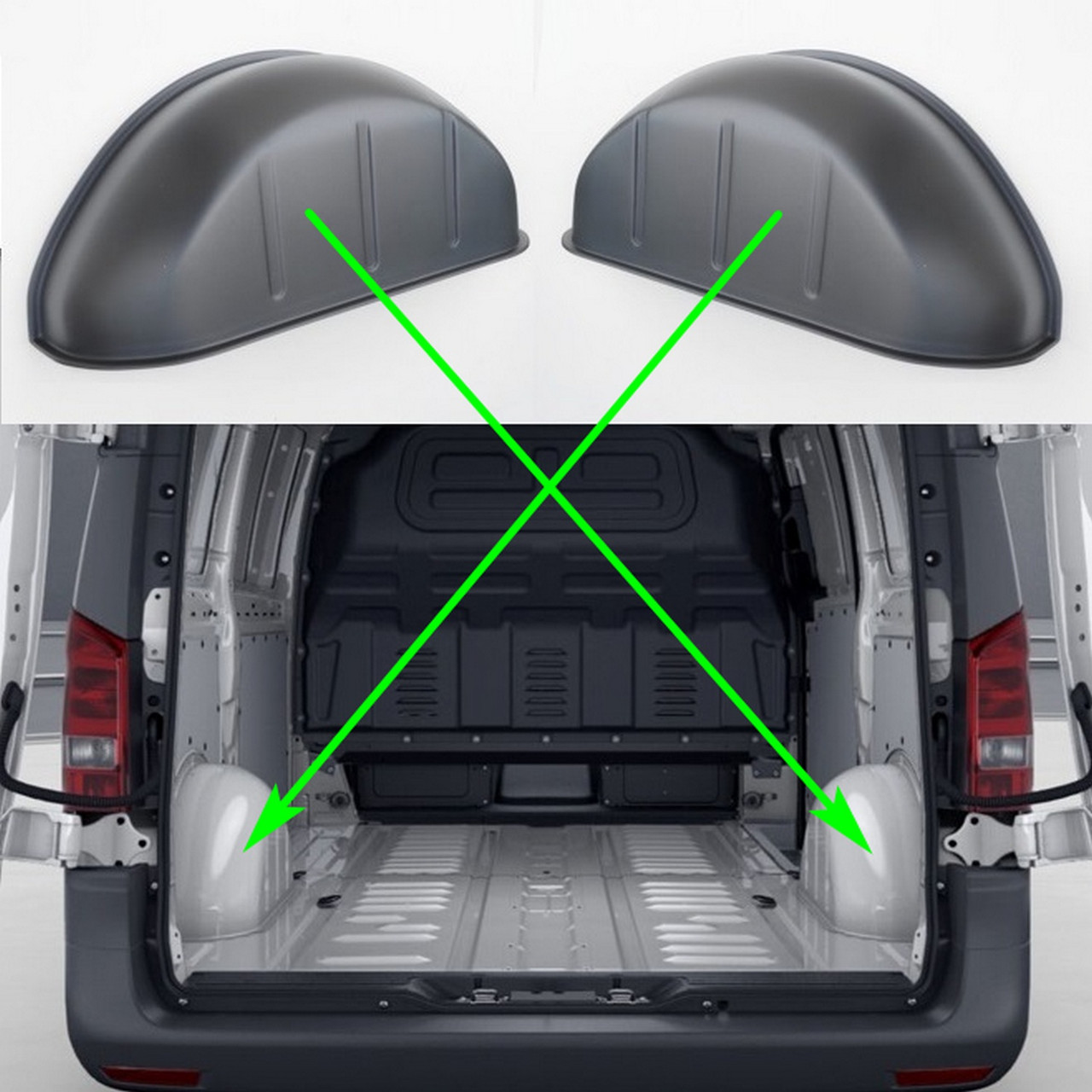Захисні накладки на колісні арки для Mercedes-Benz Vito W447 2014+ /Фінляндія/