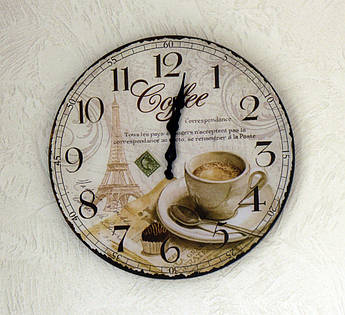 Настінний годинник Кави МДФ d34см 4258800-1 кави