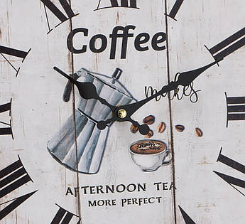 Настінний годинник МДФ коричневий d34см 1021691-1 кави