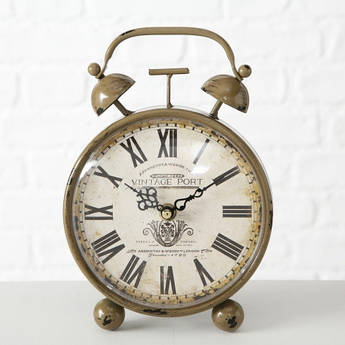 Настільний годинник Orleans коричневий метал һ13см 4655801