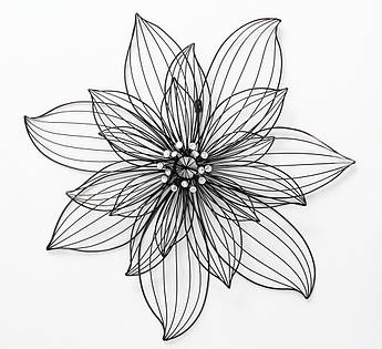 Настінний декор квітка Lizzy W 5 см, L 75 см, H 75 см метал 1021530