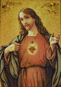 Ікона з янтаря Ісус Христос і-16 Господь Вседержитель 30*40