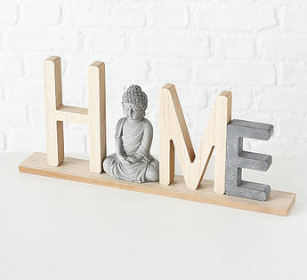 Декоративна напис з фігурою Будди (Home/Relax) МДФ 38*16 см Boltze 1020837