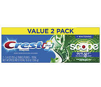 2x Зубная паста свежее дыхание Crest Scope Outlast Toothpaste 306гр (упаковка из 2х шт)