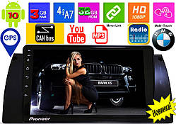 Штатна автомагнітола Pioneer BMW E39, E53, E38, X5 Android 10 +canbus, GPS, Wi-FI, BT, 240 W 3/32GB