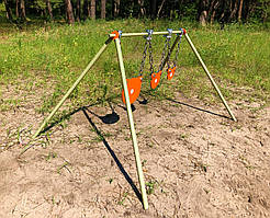 Стійка з мішенями гонгами 125, 80 і 60 мм, для калібру 22LR. Сателіт (718)