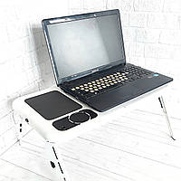 Охолоджувальна підставка кулер для ноутбука E-Table LD09 столик трансформер розкладний у ліжко з охолодженням