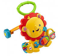 Музичні інтерактивні ходунки штовхач для дітей Fisher Price Левеня Musical Lion Walker