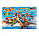 Трек Хот Вілс Аварія хрест навхрест Hot Wheels Criss Cross Crash Track DTN42, фото 3